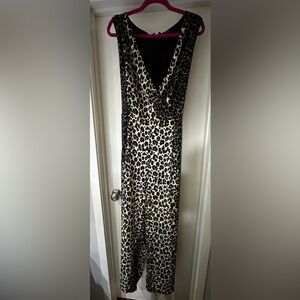 Vince Camuto cheetah print jumpsuit